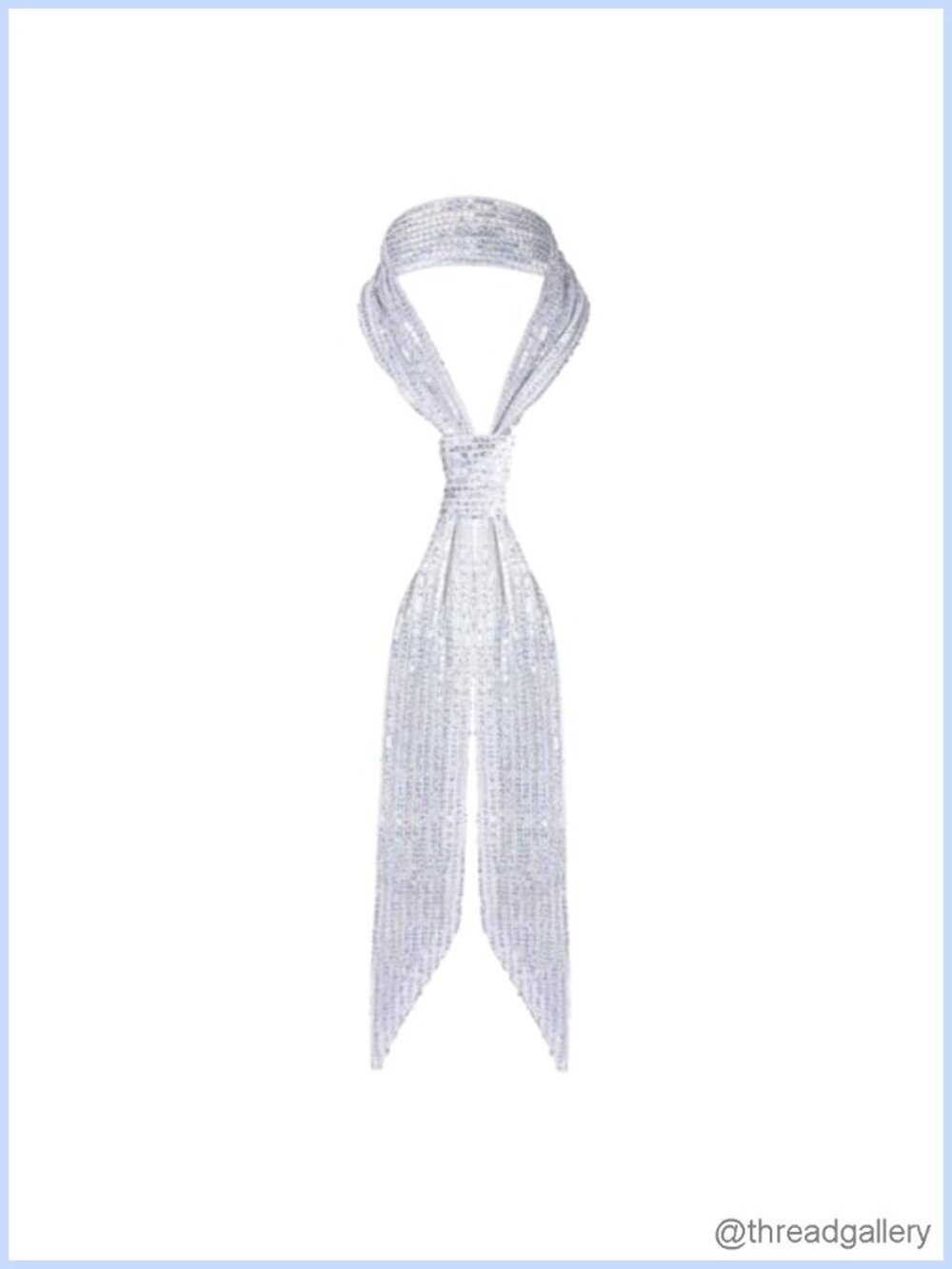 Sequined Long Scarf Women Sparkly Glitter Necktie Belt